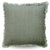 Indira Fringe Minty Linen Square Cushion Cover (50 x 50cm)