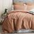 Celeste Seersucker Rust Quilt Cover Set