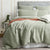 Celeste Seersucker Sage Quilt Cover Set