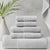 Retreat Grey Cotton Tencel Antimicrobial 6PC Towel Set