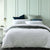 Madison White Quilted Bamboo Cotton Quilt Cover Set