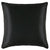 Silk And Satin Black European Piped Pillowcase