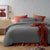 Stone Washed Charcoal Cotton Quilt Cover Set