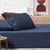 Stone Washed Denim Cotton Fitted Sheet Set