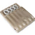 Satin Stripe Latte Shower Curtain With Rings