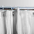 Satin Stripe White Shower Curtain With Rings