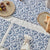Floral Sonata Reversible Placemats Set 4 PACK Blue (33 x 48cm)
