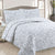 Jacquard Grey And White Coverlet