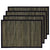 Juno Black 4 PACK Placemats (33 x 48cm)