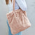 Layla Faux Fur Tote Bag Soft Pink