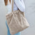 Layla Faux Fur Tote Bag Nude