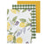 Lemon White 3 PACK Tea Towel (50 x 70cm)