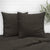 Linen Charcoal European Cushion Cover 2PK (65 x 65cm)