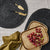 Madden Black 4 PACK Round Placemats (35cm Dia)