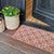 PVC Backed Coir Mat Geo Flowers (45 x 75cm)