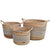 Reed Natural Set of 3 Baskets