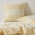 Vintage Wide Stripe Butter European Pillowcase