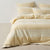 Vintage Wide Stripe Butter Quilt Cover Set