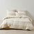 Vintage Wide Stripe Natural Quilt Cover Set