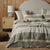 Vintage Wide Stripe Olive Quilt Cover Set