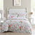 Breezy Floral Coral Quilt Cover Set