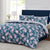 Trailing Vintage Midnight Blue Quilt Cover Set