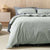 Classic Stripe Eucalyptus Quilt Cover Set