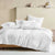 Micro Waffle White Quilt Cover Set