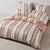 Nara Stripe Clay Quilt Cover Set
