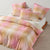 Sunrise Check Bubblegum Quilt Cover Set