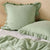 Vintage Ruffle Seaglass European Pillowcase
