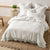 Vintage Ruffle White Quilt Cover Set