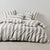 Vintage Stripe Steel Quilt Cover Set