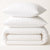 325TC White 50 Cotton 50 Polyester 28mm Stripe Fitted Sheet