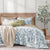 Eloise Storm Blue Quilt Cover Set