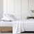 500TC Cotton Sateen White Sheet Set