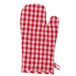 Rans Kitchenware Gingham Red Oven Mitt by RANS – Cottonbox Pty Ltd