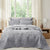 Archie Cross Stitch Velvet Silver Coverlet Set
