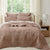 Archie Cross Stitch Velvet Wood Coverlet Set