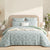 Rizz Sage Jacquard Quilt Cover Set