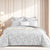 Sigma Charcoal Jacquard Quilt Cover Set