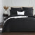 Chevron Black Jacquard Quilt Cover Set