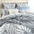 Raven Charcoal Jacquard Quilt Cover Set