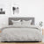 Kensington 1200TC Grey Cotton Stripe Quilt Cover Set