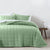 Soft Touch Sage Easy Care 3pc Coverlet Set