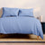 Bayley Piped Washed Percale Cornflower Quilt Cover Set