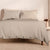 Bayley Piped Washed Percale Sesame Quilt Cover Set