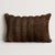 Leider Chocolate Faux Fur Breakfast Cushion (40 x 60cm)