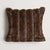 Leider Chocolate Faux Fur Square Cushion (50 x 50cm)