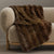 Leider Chocolate Faux Fur Throw (130 x 180cm)